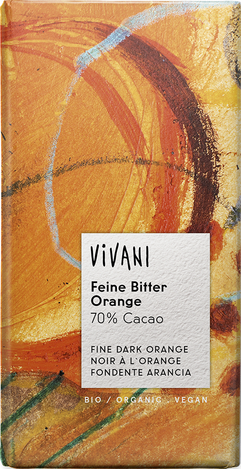 Bio čokoláda Vivani hořká pomerančová 100g