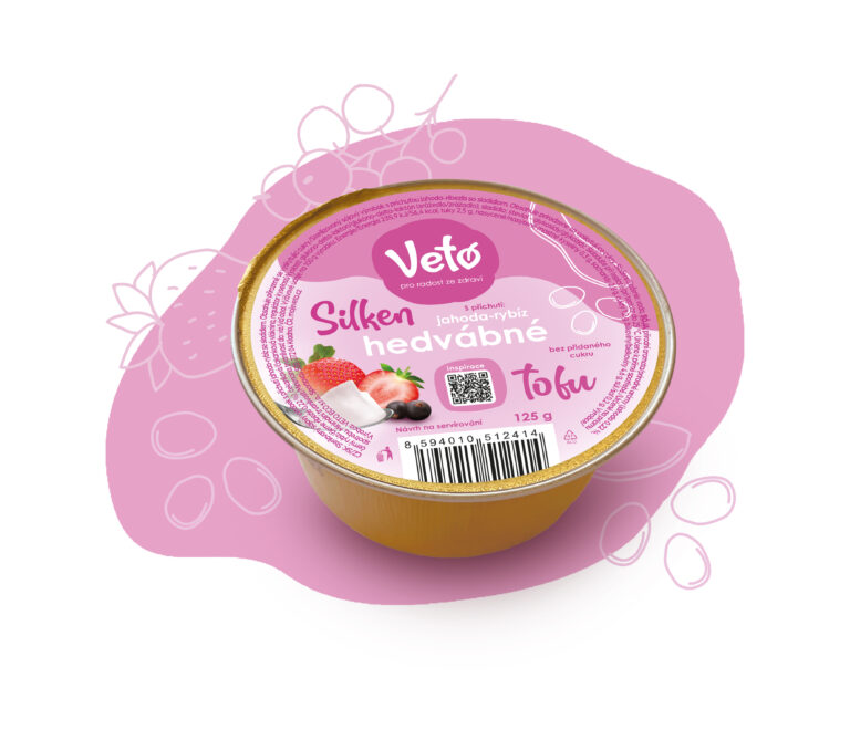 Silken hedvábné tofu jahoda -rybíz 125g