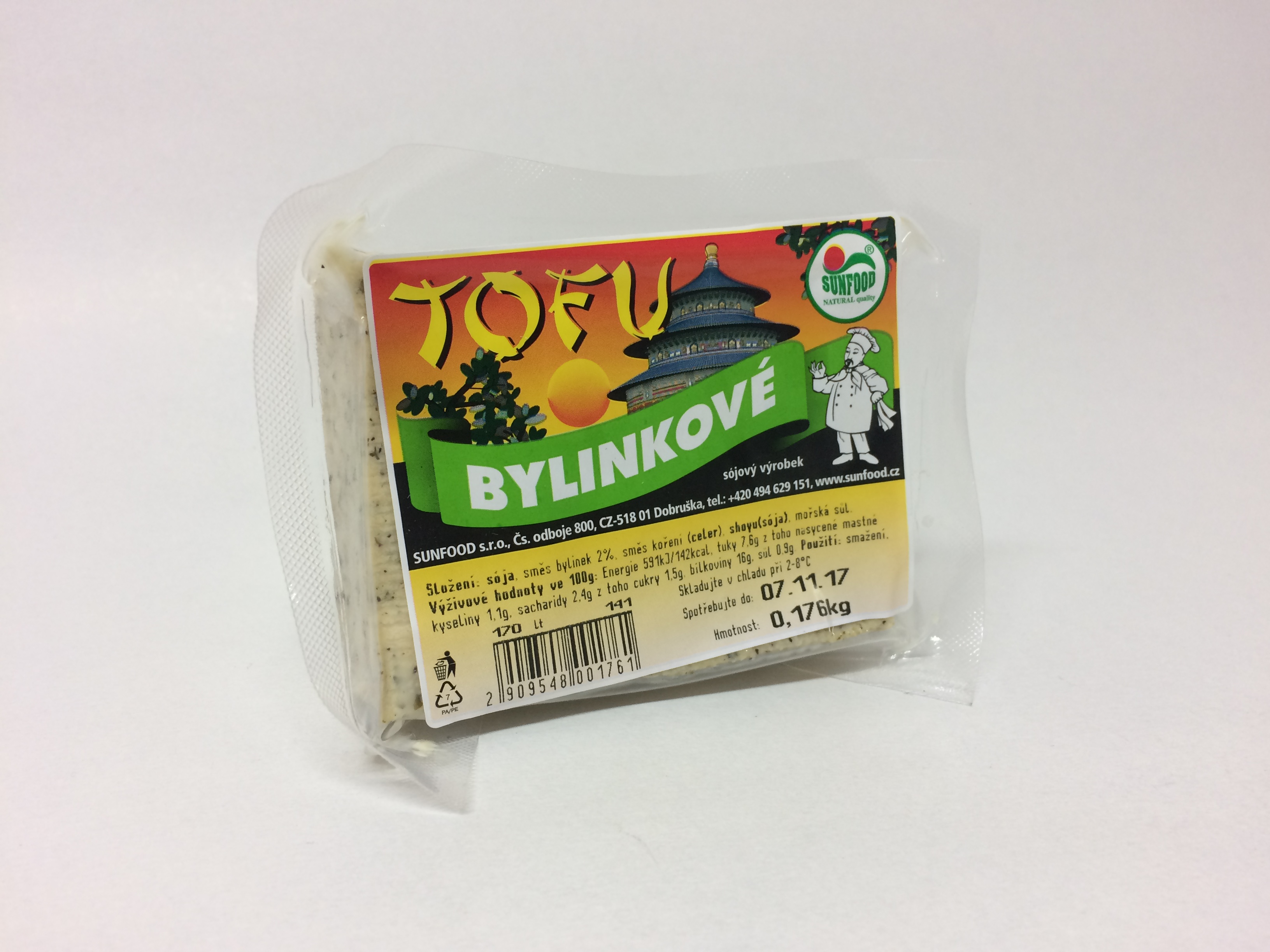 Tofu bylinkové  váha 