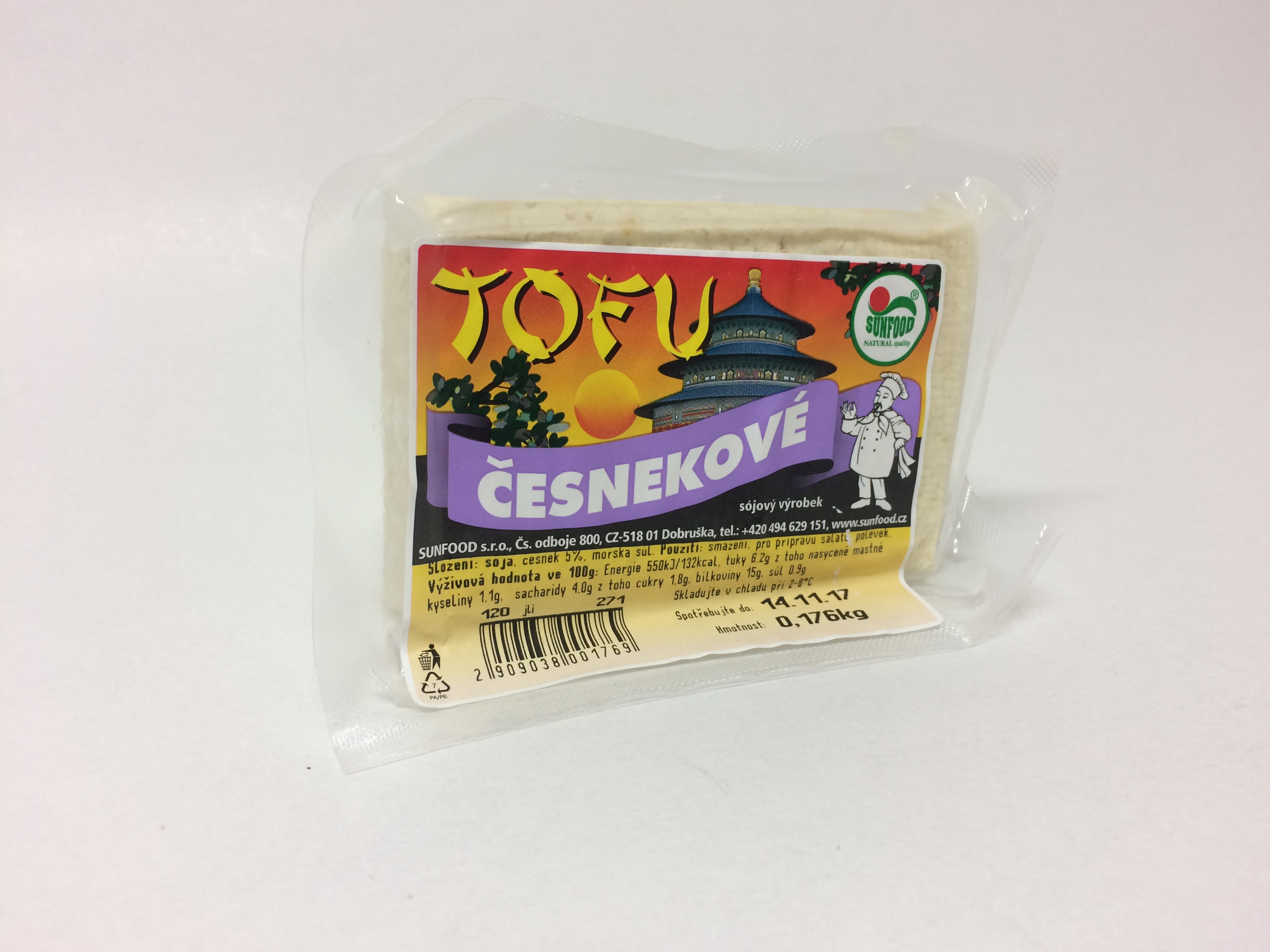 Tofu česnekové váha 