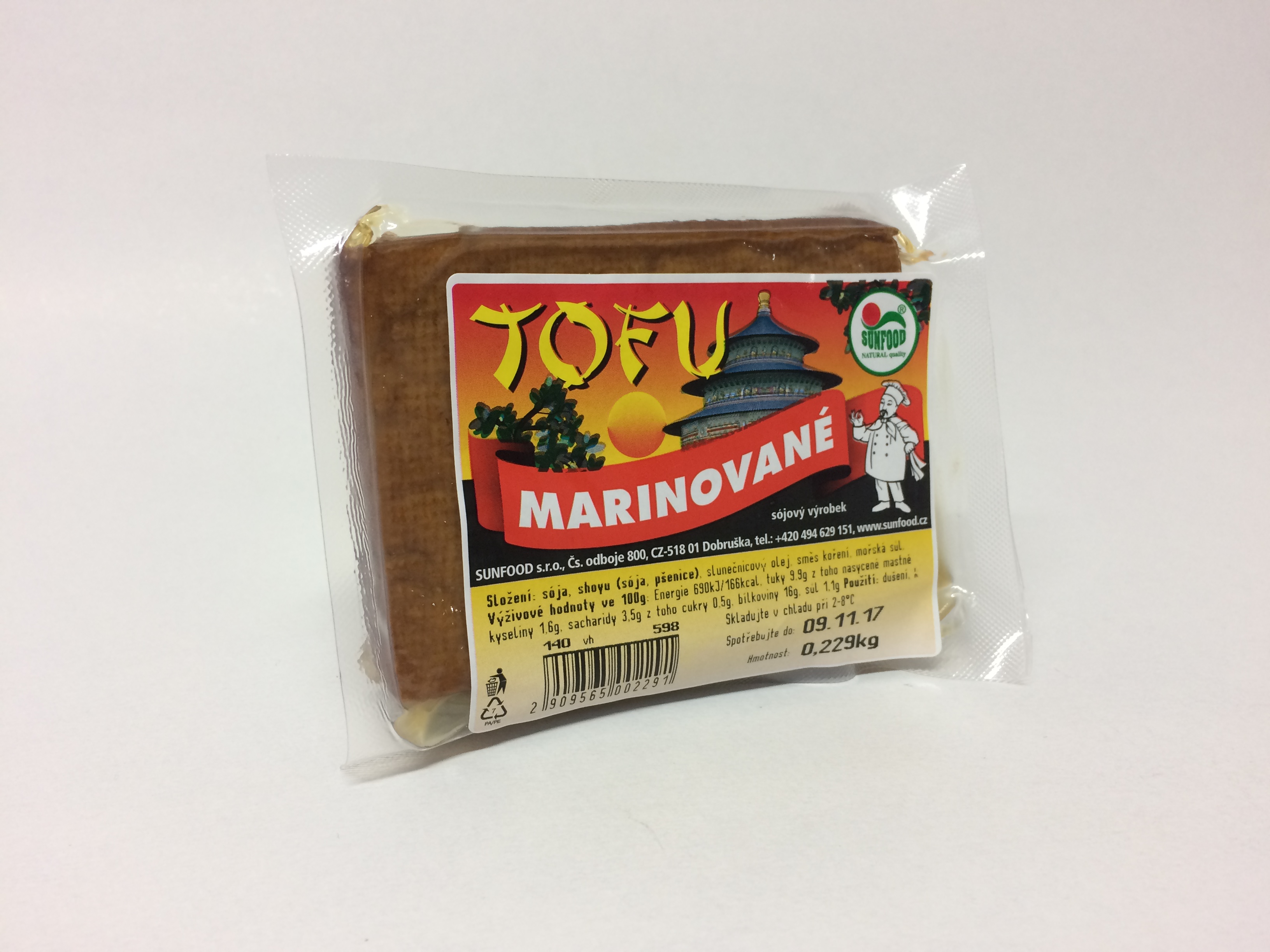 Tofu marinované váha 