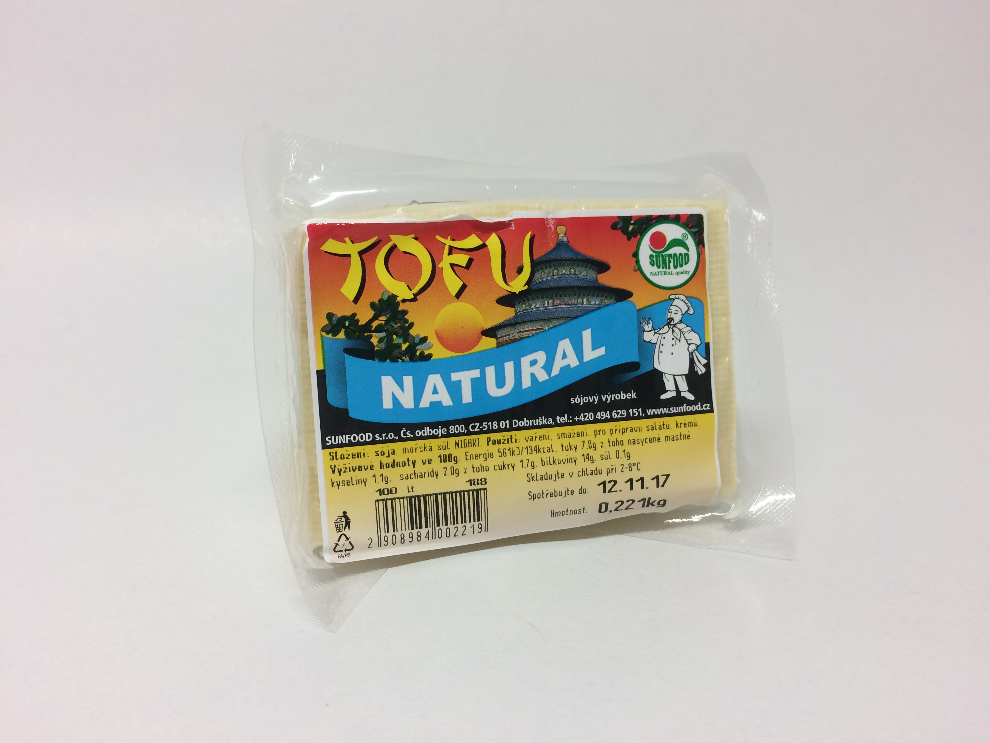 Tofu natural váha 