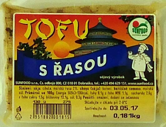 Tofu s mořskou řasou váha 