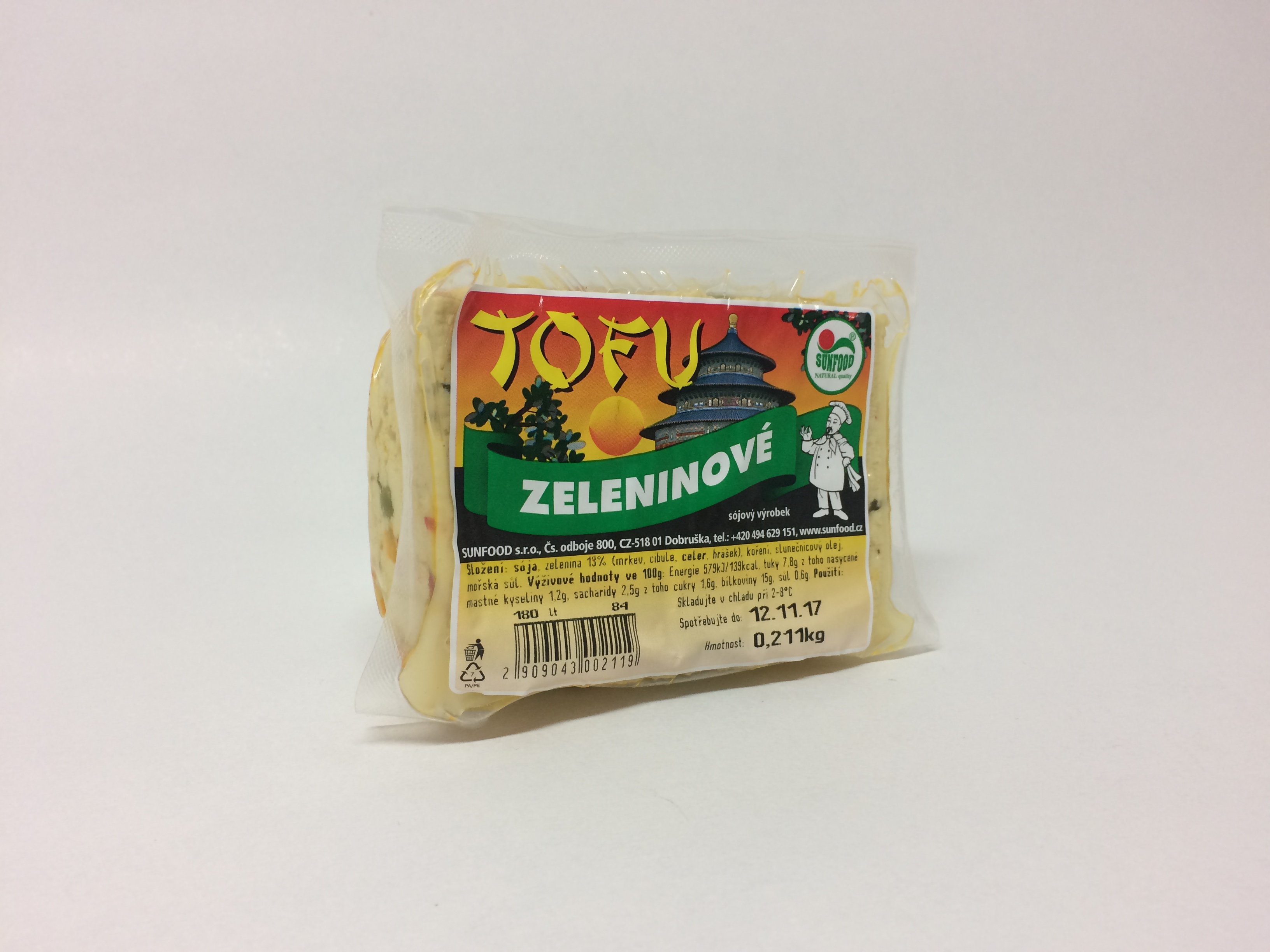 Tofu zeleninové váha 